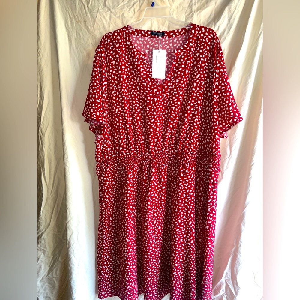 Bloomchic midi floral red dress